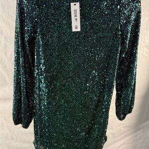 Steve Madden Green Sequin Dress